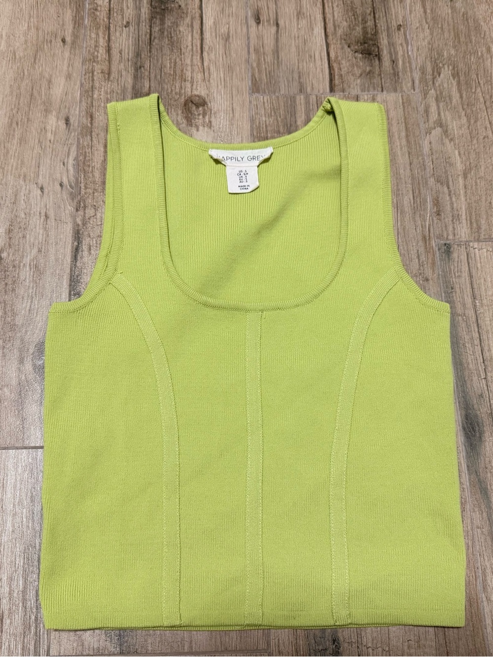 Happily Grey size small light green tank top crop top